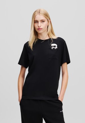 IKON PEAK A BOO - Print T-shirt - black