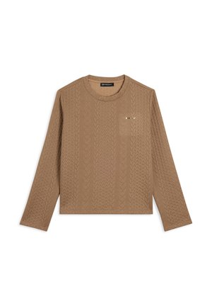 GIROCOLLO IN TECNICO DOPPIO A TRECCE - Sudadera - mottled beige