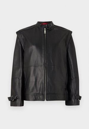 MAX&Co. SEPPIA - Leather jacket - schwarz