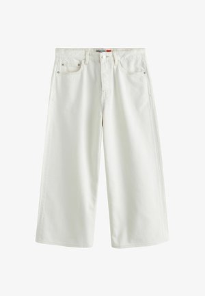 Next, REGULAR FIT - WIDE LEG RAW HEM CROPPED JEANS . - Wide leg - ecru