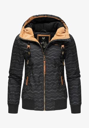 Ragwear NUGGIE ZIG ZAG INTL - Winterjacke - black/anthrazit