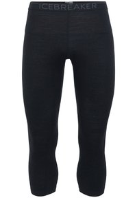 Svarta knälånga leggings i lätt material med en mjuk textur och en åtsittande design. Bandets logotyp i midjan.