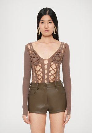 SHIBARI LONG SLEEVE LEOTARD - Body - tan
