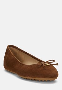 Lauren Ralph Lauren JAYNA SUEDE DRIVER FLAT - Balerínky - tobacco