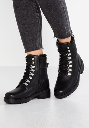 Zign Botines con cordones - black