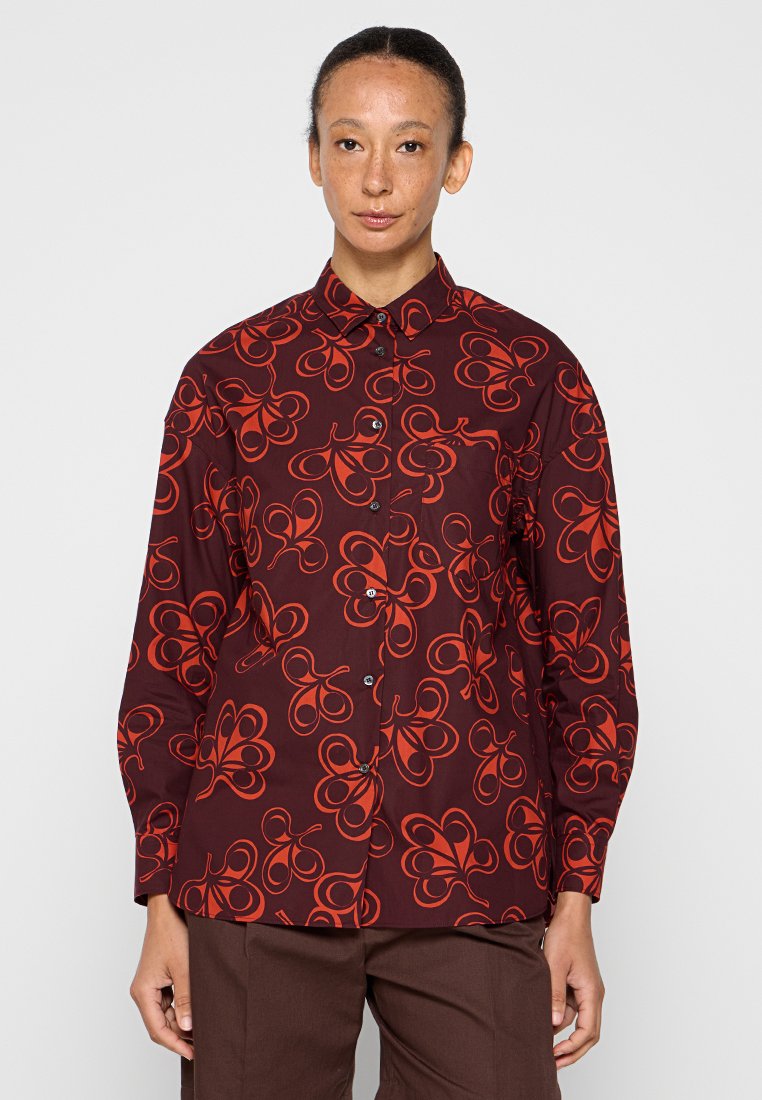 ASPESI Overhemdblouse bordeauxrood