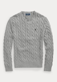 CABLE-KNIT COTTON SWEATER - Camisola - fawn grey heather