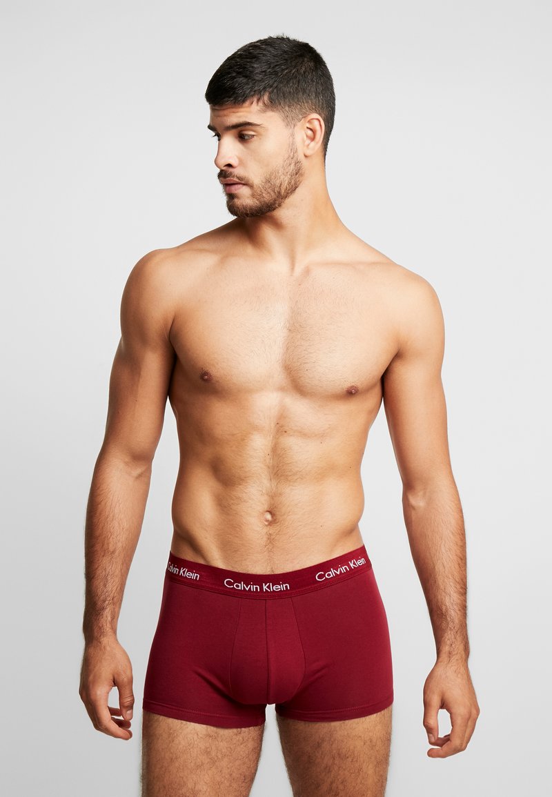Calvin Klein Underwear LOW RISE TRUNK STRETCH 3 PACK - Cuecas boxer - dark blue/dark red/mottled dark grey