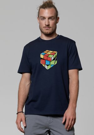 Print T-shirt - french navy