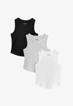 Next, REGULAR FIT 3 PACK - Topp - black white grey