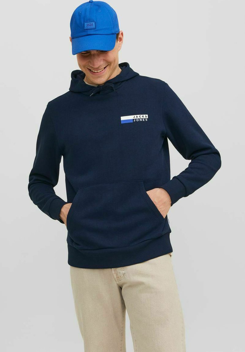 Jack & Jones - LOGO - Felpa con cappuccio - navy blazer, Ingrandire