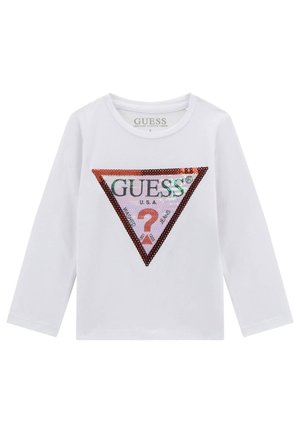 PAILLETTES - T-shirt à manches longues - bianco