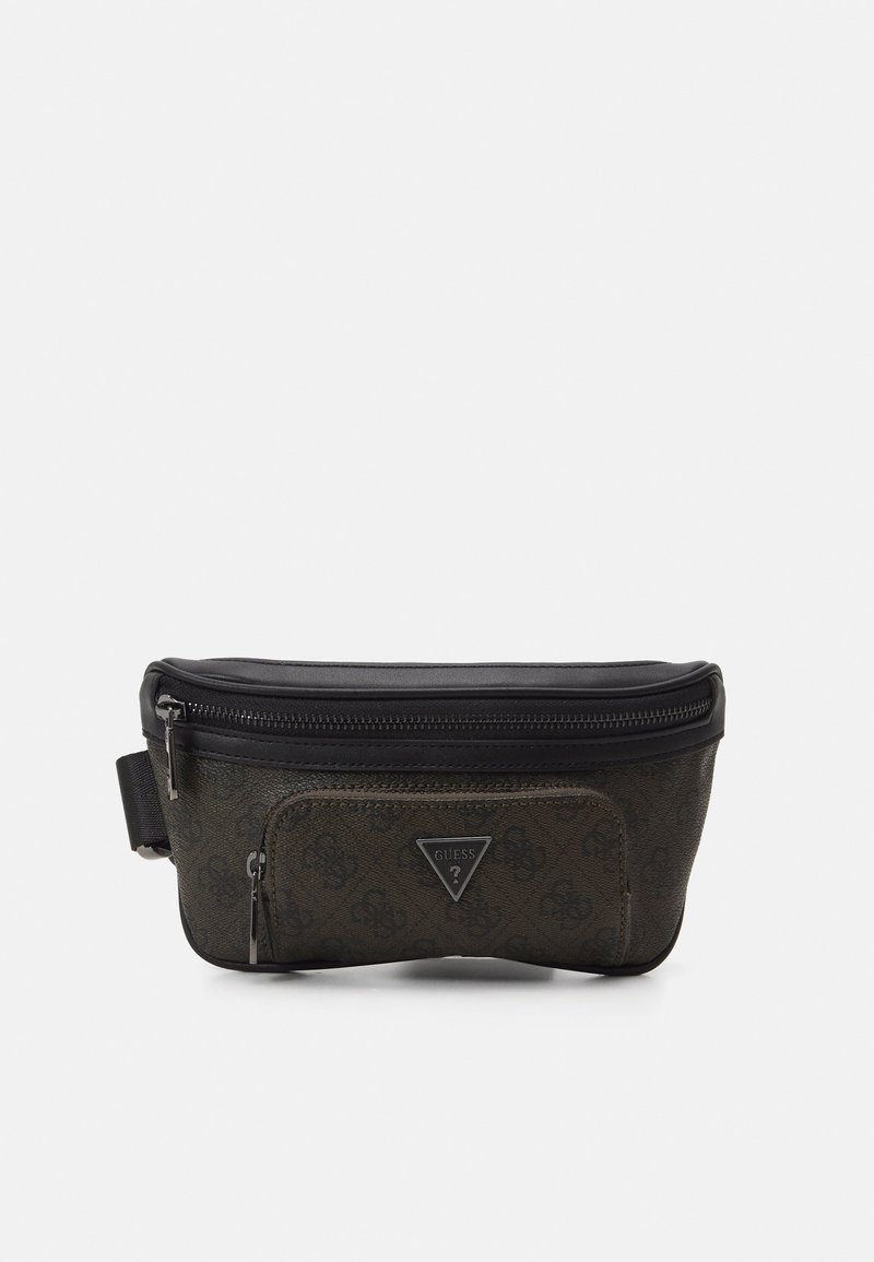 Guess MILANO COMPACT BUM BAG UNISEX - Torbica za okoli pasu - military green/black