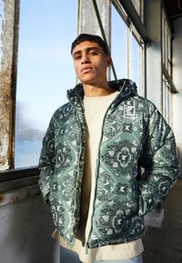 Karl Kani - PAISLEY PUFFER - Téli dzseki - dusty green Miniatűr kép 1