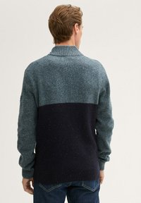 TOM TAILOR Pullover - blue navy nep colorblock