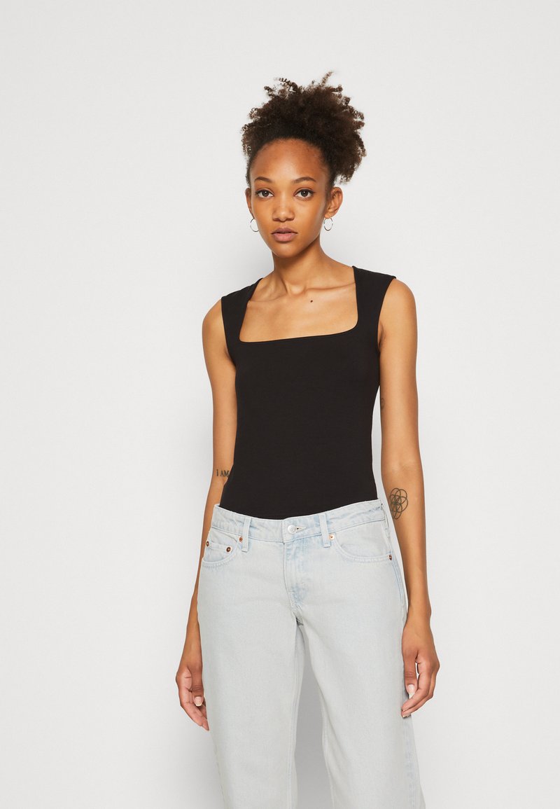 Weekday ESTI SQUARE NECK TANK Top black/nero Zalando it
