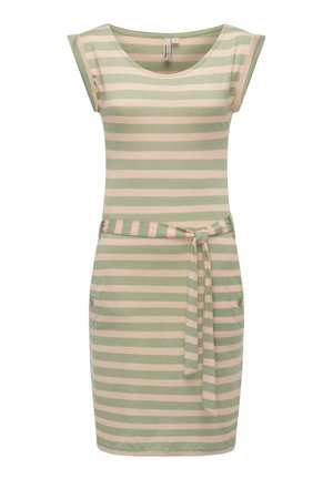 TAGG STRIPES - Trikoomekko - dusty green