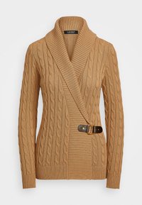 BUCKLED COTTON JUMPER - Kofta - classic camel
