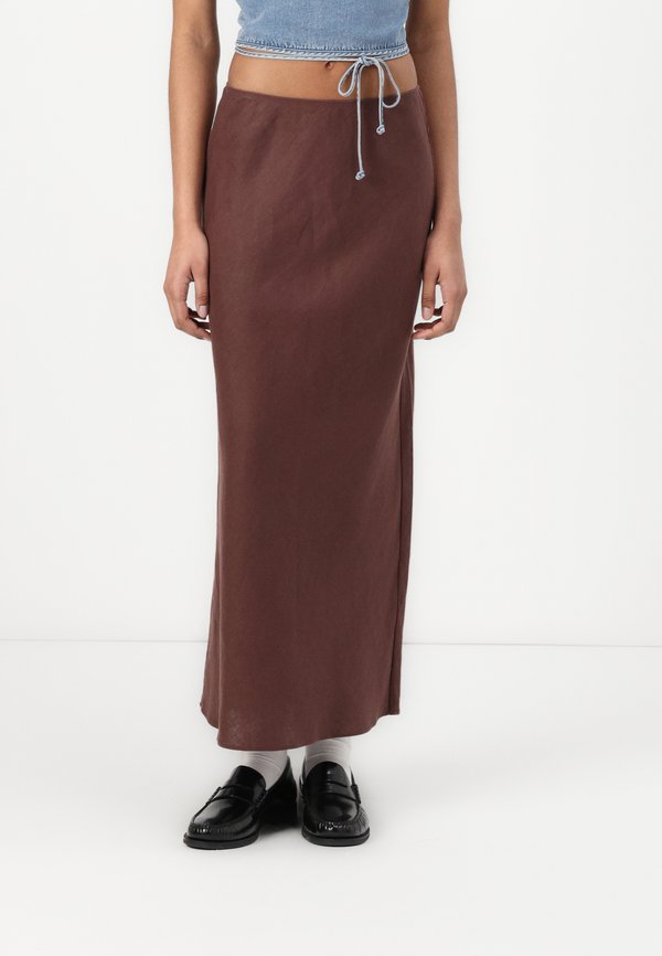 AGNETA LONG SKIRT - Maxi skirt - french roast
