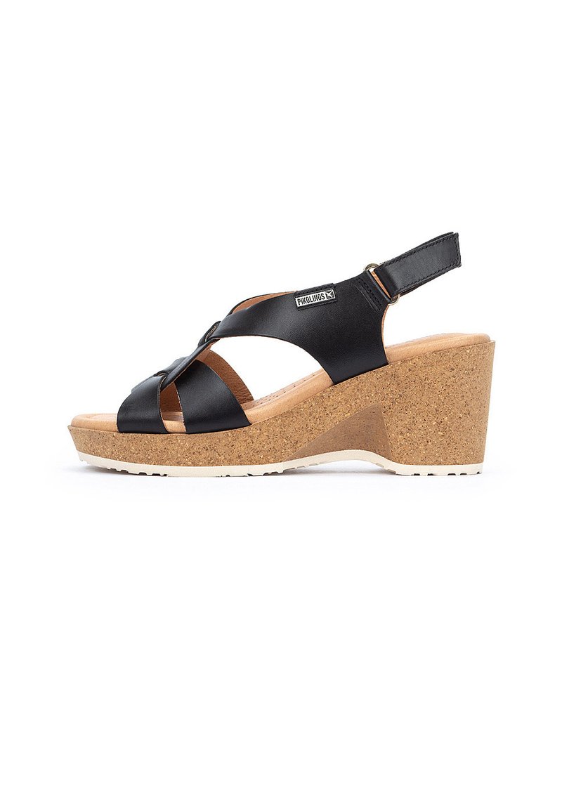 Pikolinos ARENALES  - Sandalias de cuña - black