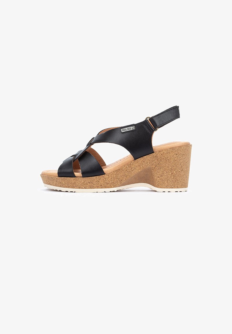 Pikolinos ARENALES - Sandalias de cuña - black