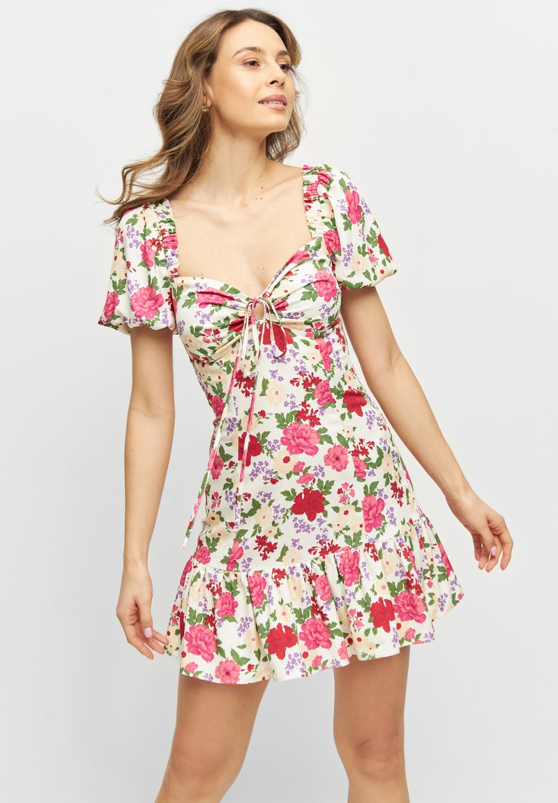 Laurella MELISSA FLOWERS - Rochie de zi - beige