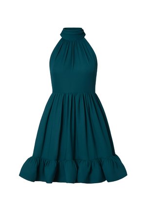 Malina, FERN HALTERNECK RUFFLED DRESS - Коктейлна рокля/Парти рокля - teal