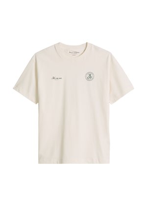 Marc O'Polo MOP CLUB '67 FOOTBALL T-SHIRT, HEAVY JERSEY, OVERSIZE - Μπλουζάκι με στάμπα - white