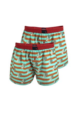 Unabux 2-PACK - Boxershorts - braun grün