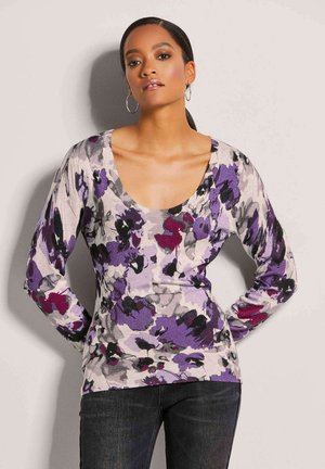 MADELEINE, MIT UNIKAT - Pullover - grey   crystal purple   multicolor