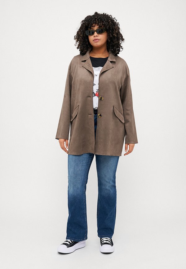 CARJOLINE LIFE - Short coat - walnut2