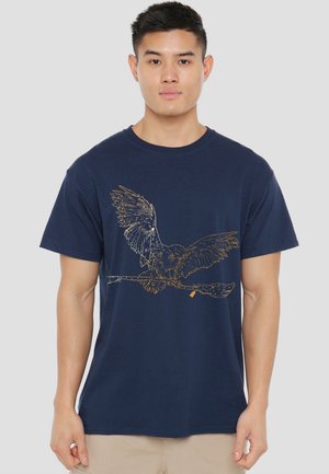 Cotton Soul, HARRY POTTER MAGICAL OWL RIDE - Print T-shirt - dark blue