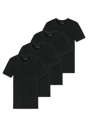 4ER-PACK - Unterhemd/-shirt - schwarz