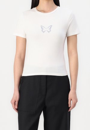 T-shirt med print - white