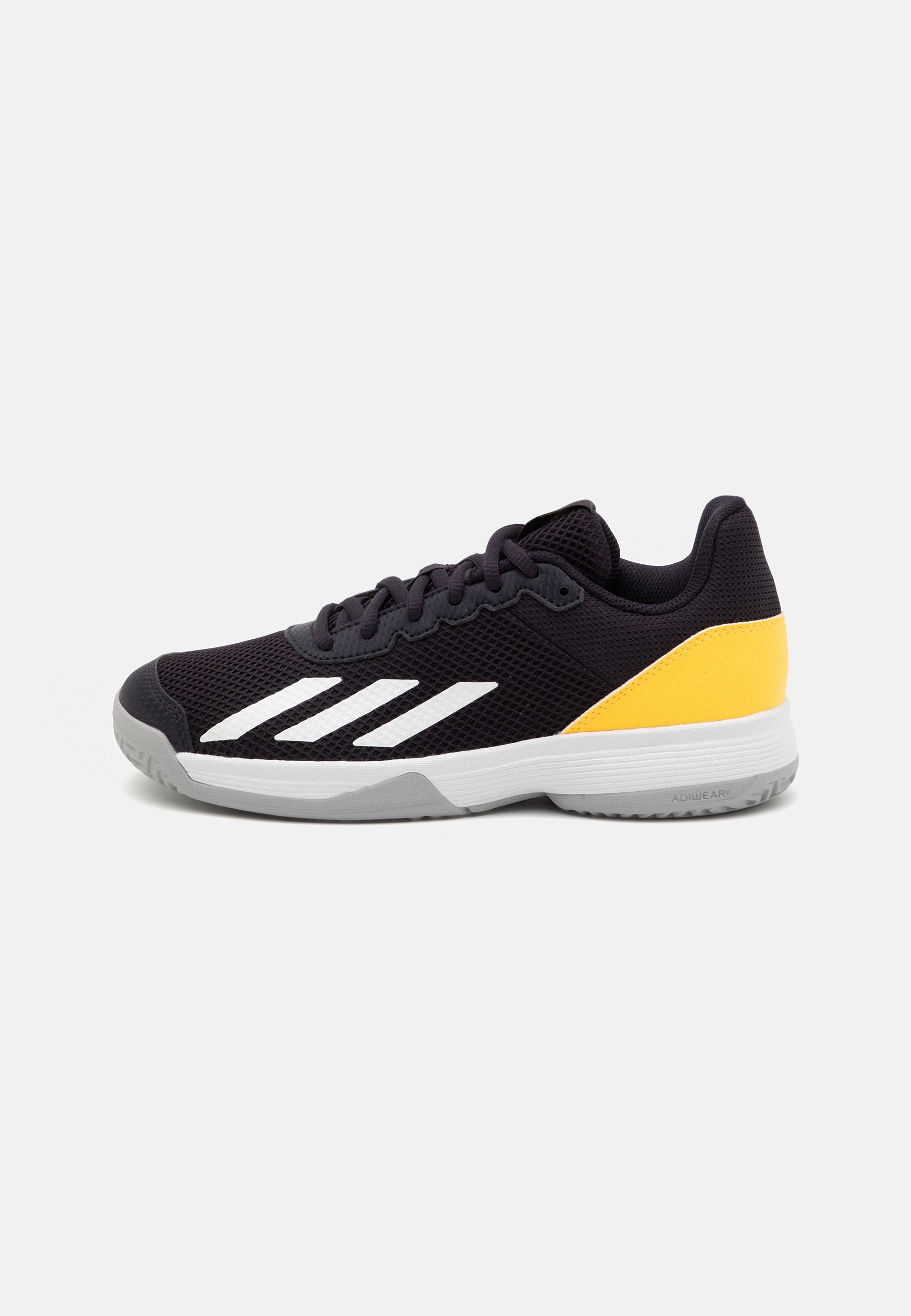 Adidas White and Black Sneakers with Yellow Accents Amazon.com | adidas Originals Unisex-Child Superstar White  main image 3