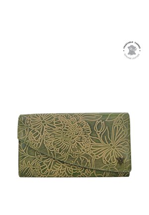 ANUSCHKA HANDPAINTED - Clutch - tooled jade