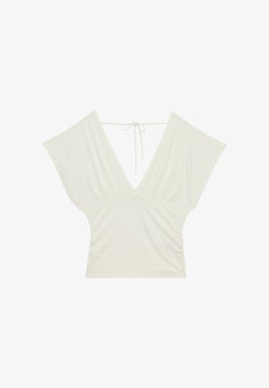 Koton, V NECK BLOUSE. - Blusa - beige