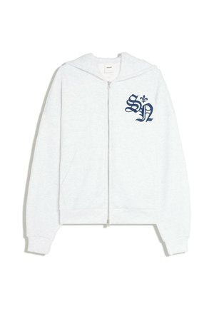 Bershka, WAFFLE 3D EMBROIDERY - HOODIE - - Sweat zippé - grey