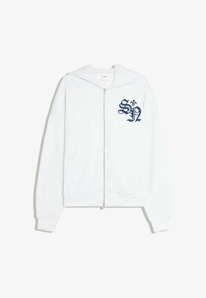 Bershka, WAFFLE 3D EMBROIDERY - HOODIE - - Sweat zippé - grey