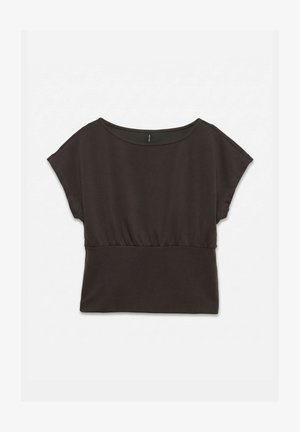 Vero Moda, BLOUSE VMSMILLA TOP - T-shirt con stampa - chocolate torte