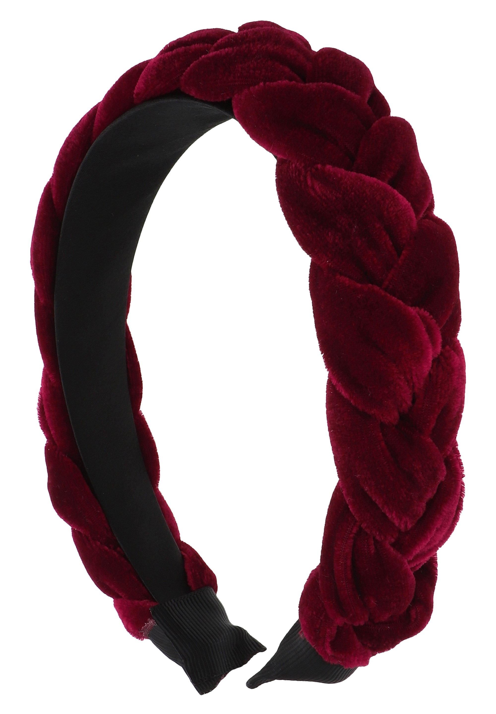 FloralGrace Weinrot Haarreif & Choker Set - Samt Dirndl Schmuck Für Damen