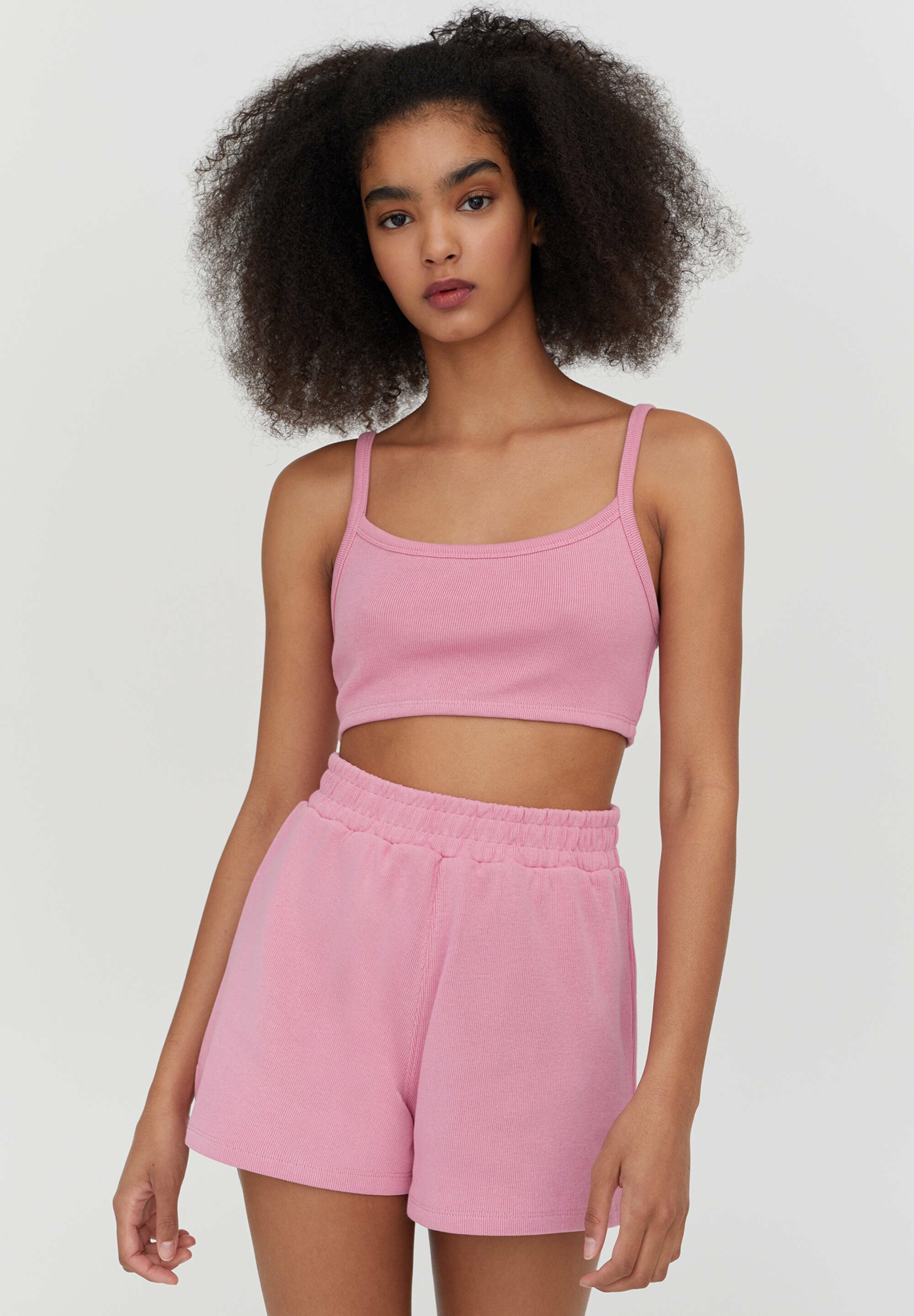 PULL\u0026BEAR SET - Shorts - pink - Zalando.ie