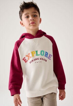 REGULAR FIT - EXPLORE - Sudadera - burgundy/ecru