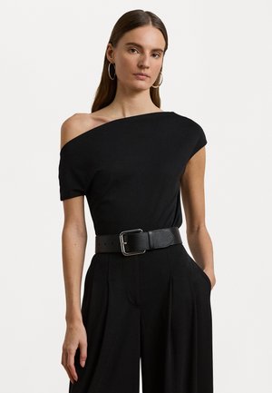 Lauren Ralph Lauren MATTE JERSEY PULLOVER - Basic T-shirt - black