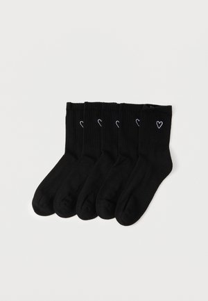 TENNIS SOCKS HEART 5 PACK - Socken - black