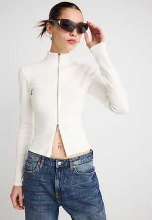 TWO WAY ZIP  - Cardigan - cloud dancer