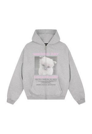 FAVELA, MISSING MELANGE FRONTZIP - Felpa con zip - grey melange