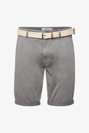 Hallid puuvillased lühikesed püksid, millel on volditud servad ja kootud kreemivärvi vöö. Omab ees taskuid ja peeneid õmblus detaile.