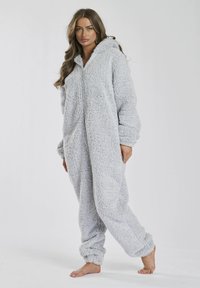 Loungeable SHERPA TEDDY EARS ALL IN ONE - Pyjama - silver