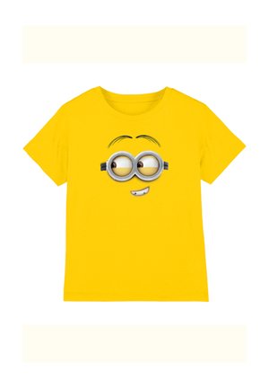 Universal Studios, MINIONS CHEEKY FACE UNISEX - Print T-shirt - yellow